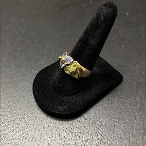 Chic 14k Gold and Multicolor Women's Ring, 4.3 grams